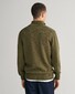 Gant Casual Cotton Half Zip Rib Endings Pullover Juniper Green