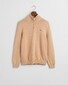 Gant Casual Cotton Half Zip Rib Endings Pullover Khaki Melange