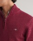 Gant Casual Cotton Half Zip Rib Endings Pullover Plumped Red