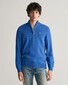 Gant Casual Cotton Half Zip Rib Endings Pullover Rich Blue