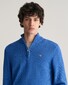 Gant Casual Cotton Half Zip Rib Endings Pullover Rich Blue