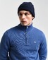 Gant Casual Cotton Half Zip Rib Endings Pullover Vintage Blue