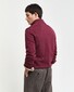 Gant Casual Cotton Half Zip Rib Endings Pullover Wine Red