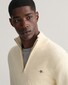 Gant Casual Cotton Half Zip Rib Endings Trui Crème