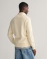 Gant Casual Cotton Half Zip Rib Endings Trui Crème