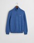 Gant Casual Cotton Half Zip Rib Endings Trui Vintage Blue