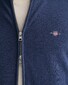 Gant Casual Cotton Zip Cardigan Vest Marine Melange