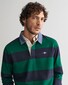 Gant Chambray Stripe Heavy Rugger Twill Collar Pullover Deep Forest Green