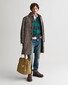 Gant Chambray Stripe Heavy Rugger Twill Collar Pullover Deep Forest Green