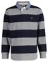 Gant Chambray Stripe Heavy Rugger Twill Collar Pullover Grey Melange