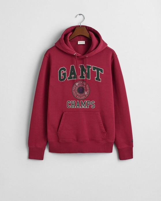 Gant Champs Graphic Sweat Hoodie Trui Rich Wine