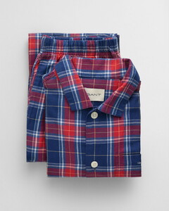Gant Check Flanel Pyjama Set Gift Box Nachtmode Persian Blue