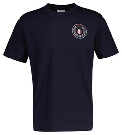 Gant Circle Chest Graphic Short Sleeve Crew Neck T-Shirt Evening Blue
