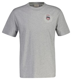Gant Circle Chest Graphic Short Sleeve Crew Neck T-Shirt Grijs Melange