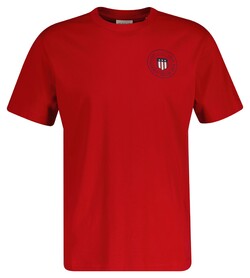 Gant Circle Chest Graphic Short Sleeve Crew Neck T-Shirt Ruby Red