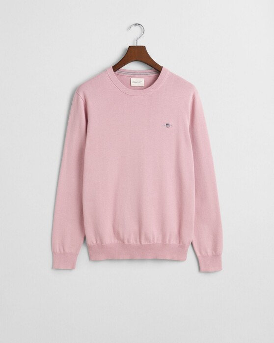 Gant Classic Cotton Crew Neck Pullover Dusty Pink