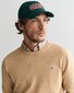 Gant Classic Cotton Crew Neck Pullover Khaki Melange