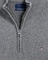 Gant Classic Cotton Half Zip Pullover Dark Grey Melange