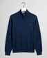 Gant Classic Cotton Half Zip Pullover Dark Jeansblue Melange