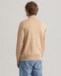 Gant Classic Cotton Half Zip Pullover Khaki Melange