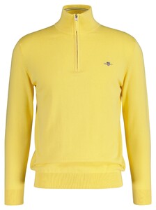 Gant Classic Cotton Half Zip Trui Banana Yellow