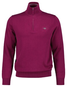Gant Classic Cotton Half Zip Trui Beautyberry Purple