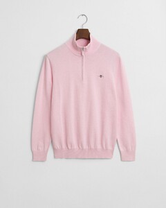 Gant Classic Cotton Half Zip Trui Lichtroze Melange