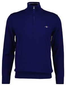 Gant Classic Cotton Half Zip Trui Rich Navy