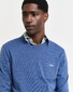 Gant Classic Cotton Ronde Hals Trui Vintage Blue