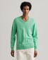 Gant Classic Cotton V-Hals Trui Ocean Green Melange