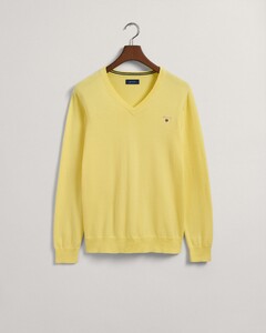 Gant Classic Cotton V-Neck Pullover Clear Yellow