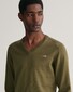 Gant Classic Cotton V-Neck Pullover Juniper Green