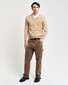 Gant Classic Cotton V-Neck Pullover Khaki Melange