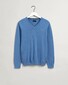 Gant Classic Cotton V-Neck Pullover Mid Blue