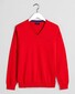 Gant Classic Cotton V-Neck Pullover Red