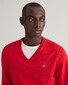 Gant Classic Cotton V-Neck Pullover Ruby Red