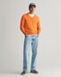 Gant Classic Cotton V-Neck Pullover Sweet Orange