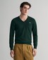 Gant Classic Cotton V-Neck Pullover Tartan Green