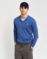 Gant Classic Cotton V-Neck Pullover Vintage Blue