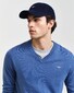 Gant Classic Cotton V-Neck Pullover Vintage Blue