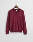 Gant Classic Cotton V-Neck Pullover Wine Red