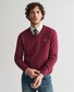 Gant Classic Cotton V-Neck Pullover Wine Red