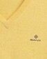 Gant Classic Cotton V-Neck Trui Brimstone Yellow Melange