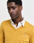 Gant Classic Cotton V-Neck Trui Maple Yellow