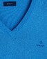 Gant Classic Cotton V-Neck Trui Pacific Blue