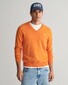 Gant Classic Cotton V-Neck Trui Sweet Orange