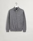 Gant Classic Cotton Zip Cardigan Vest Dark Grey Melange