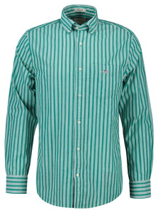 Gant Classic Duo Poplin Stripe Button-Down Overhemd Diep Groen