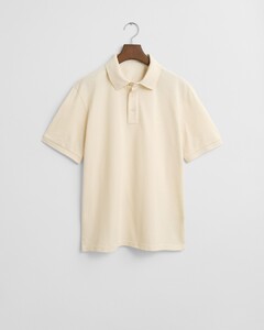 Gant Classic Piqué Sunfaded Short Sleeve Polo Ivory White