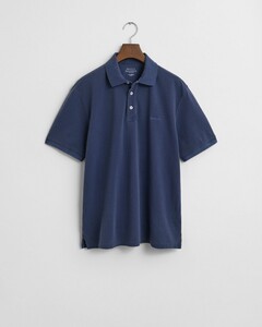 Gant Classic Piqué Sunfaded Short Sleeve Polo Persian Blue